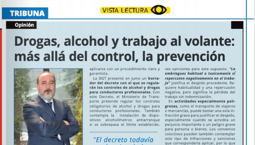 Prevención consumo alcohol y drogas en el trabajo
